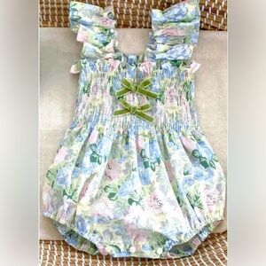 🔥🆕🔥 Cutey N Coolty Blossom Ruffle Romper Floral 18-24m Baby Girl